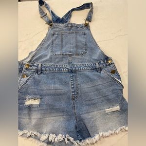 Denim Shorts Overalls